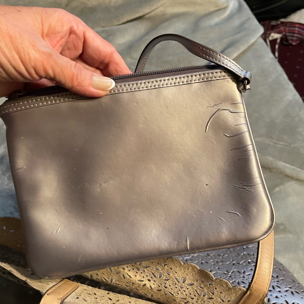 Coach Elegant Silver Laser-Cut Tote Bag - Picture 4 of 7